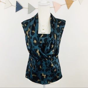Ann Taylor Sleeveless Leopard Print Top